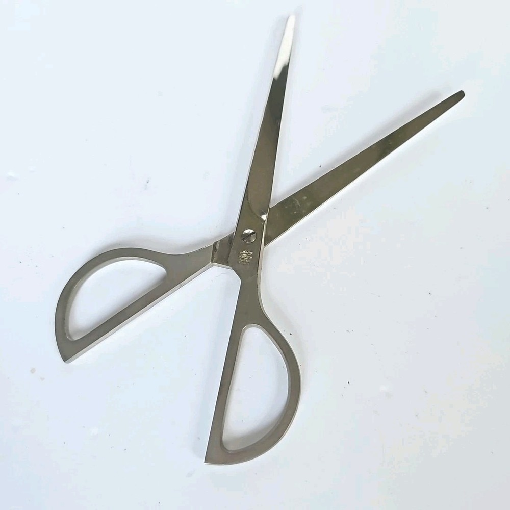Vintage Solingen Germany Stainless Steel Paper Shears Minimalist Office Scissors